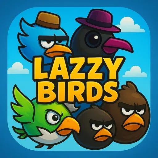 Lazzy Birds: Physics Puzzle Game - Slingshot Bird Adventure